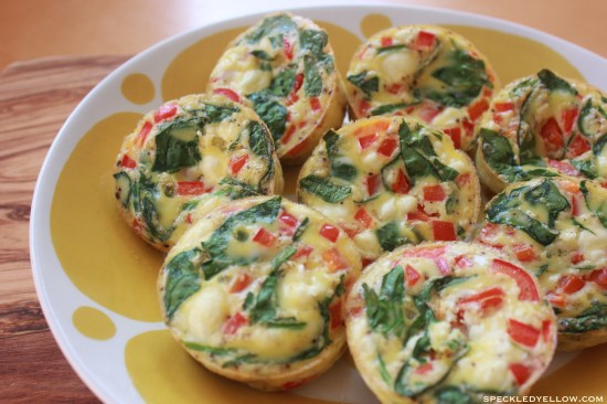 Scrambled Egg Muffins with Spinach, Bell Peppers, and Goat Cheese! IMG_2446