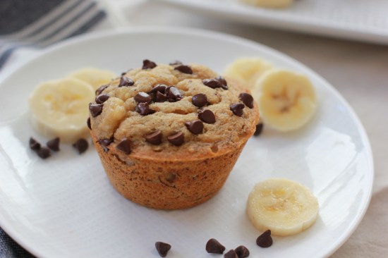 Skinny Honey-Sweetened Banana Chocolate Chip Muffins *Gluten-Free!*
