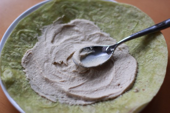 2-Minute Humus Veggie Wrap