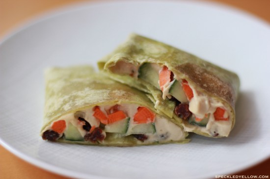 2-Minute Humus Veggie Wrap
