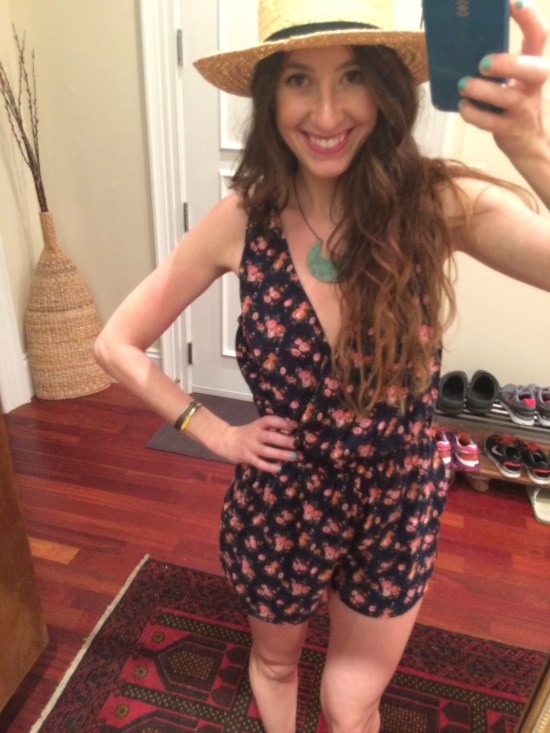 Summer Style: Floral Romper and Floppy Fedora 